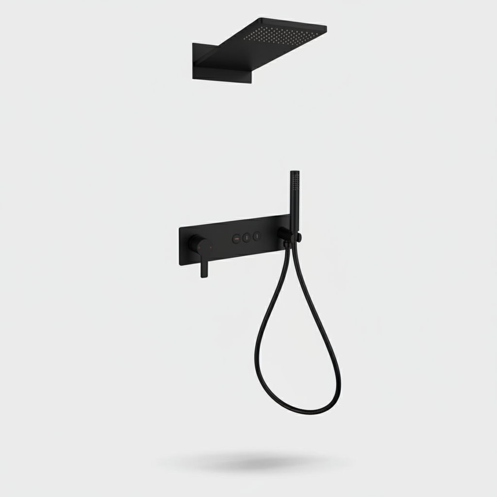 Black Shower Set