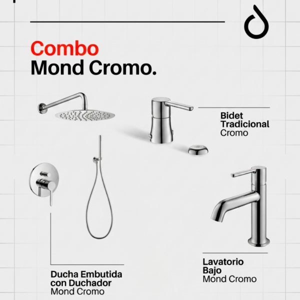 Combo Baño Completo Mond Cromo