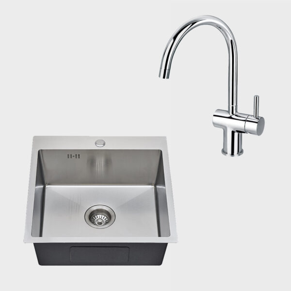 Pileta Cromo 50x50 + Cocina Circular Cromo