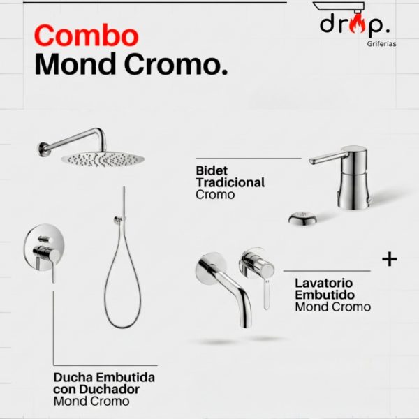 Combo Baño Completo Mond Cromo II